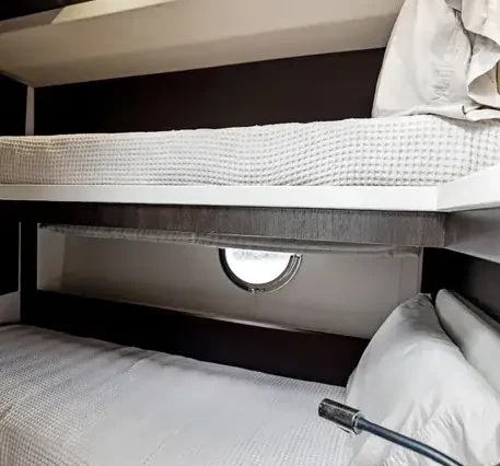 70ft Azimut Le Grand Bleu Miami guest cabin with elegant interiors and premium sleeping comfort