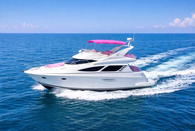 ESCAPE PINK 47ft Silverton Miami stylish yacht available for charter
