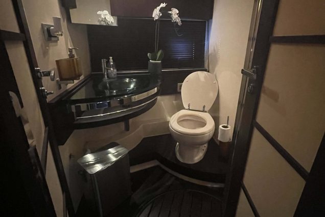 Azimut 62ft LIFE IS GREAT Miami clean and modern washroom with premium fittings