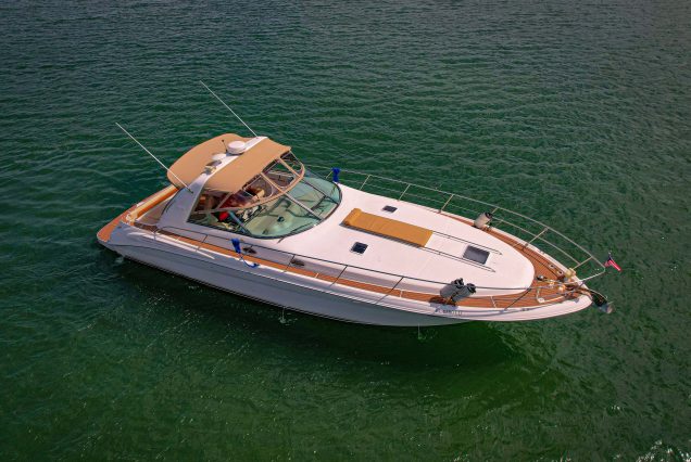 44ft Sea Ray Harmony Miami spacious sunbed area perfect for relaxing under the sun