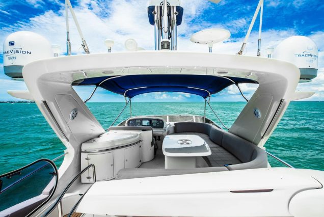 62ft Azimut Alana Rose Miami upper deck ideal for open-air cruising and relaxation