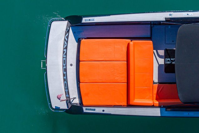 Luxury 40ft Van Dutch Miami extended swim platform with seamless water access