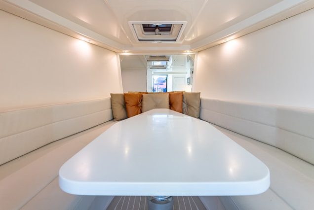 Luxury 40ft Van Dutch Miami social lounge space ideal for intimate gatherings