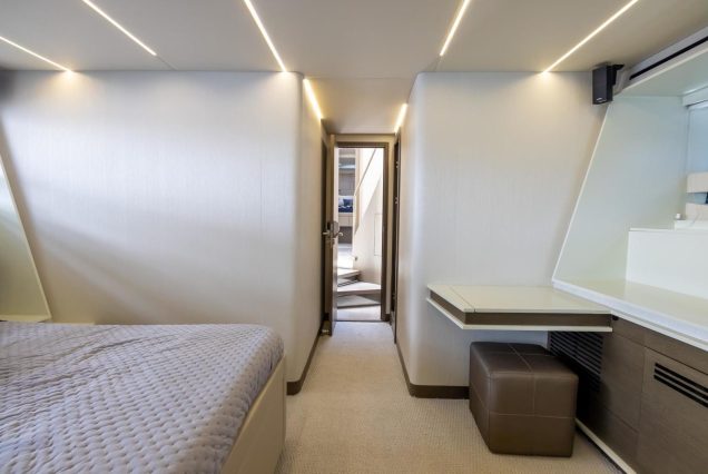 Modern 65ft Numarine Sebastian Miami master suite with private bathroom and premium finishes
