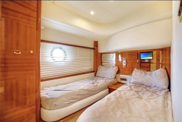 AZIMUT Victoria 70ft Pink Miami guest cabin with chic interiors and premium sleeping comfort