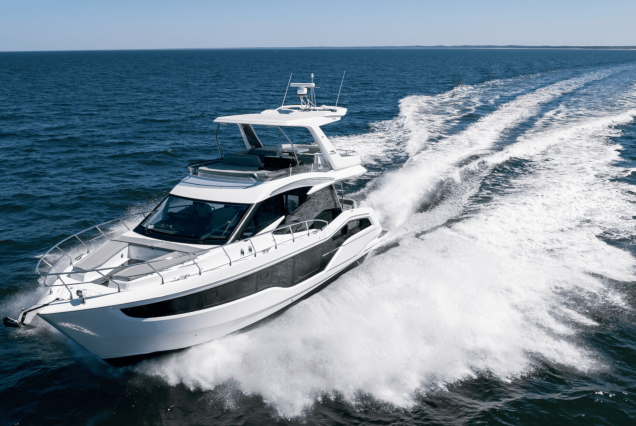 Modern 53FT Galeon Miami luxury yacht available for premium charter experiences