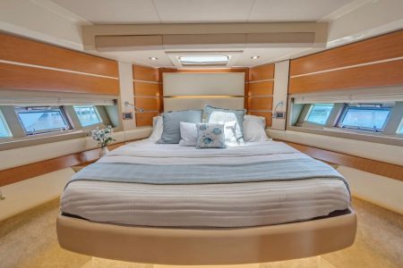 65ft Azimut Ram master cabin bedroom Miami yacht rental