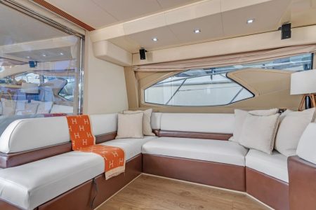 65ft Azimut Ram salon lounge Miami Marina rental