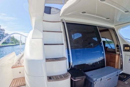 Azimut 57ft Modern Yacht boarding area with smooth access to main and upper deck