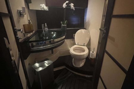 Azimut 62ft LIFE IS GREAT Miami clean and modern washroom with premium fittings