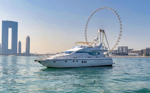 75ft Mayyas sailing on the water with Ain Dubai view