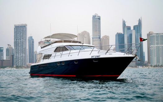 Blue Mermaid 60ft Front Bow Deck with Dubai Skyline