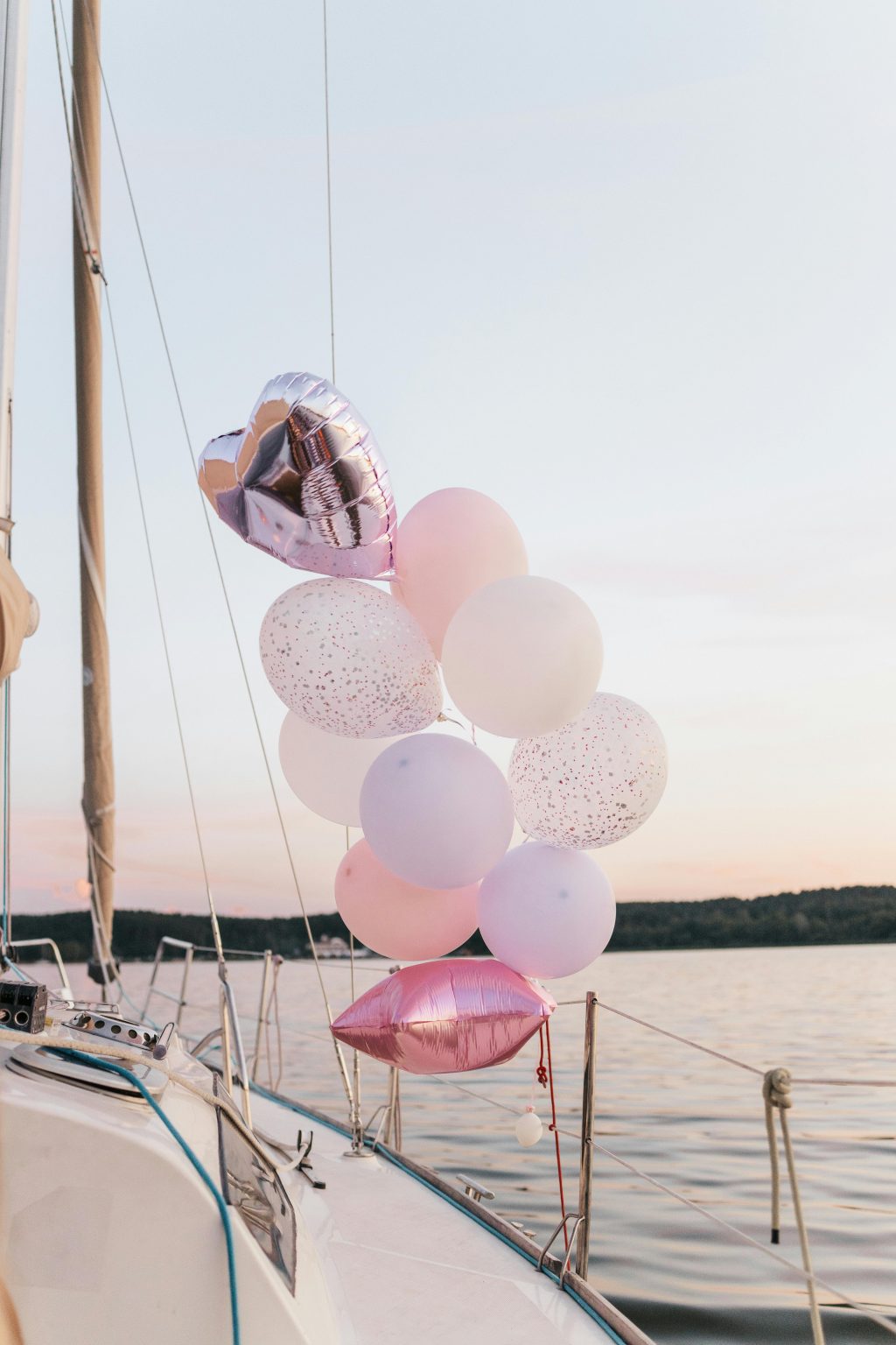 balloons on a boat